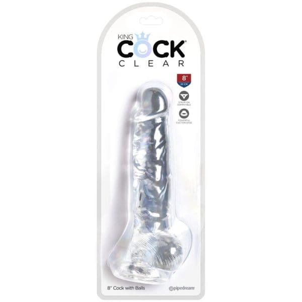 KING COCK - CLEAR REALISTIC PENIS WITH BALLS 16.5 CM TRANSPARENT 5